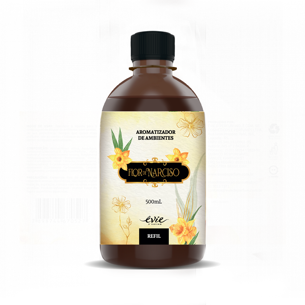 REFIL PARA SPRAY AROMATIZADOR DE AMBIENTE FLOR DE NARCISO 500ml (NÃO INDICADO O USO EM VARETAS)